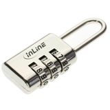 InLine Sicherheitsschloss, , mit 3-fach Zahlenkombination Metal