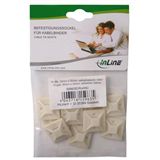 Befestigungssockel für Kabelbinder, 30x30mm, 10stk., selbstklebend, natur