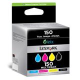 Lexmark Tintenpatrone 150 schwarz und dreifarbig 4 x 200 Seiten